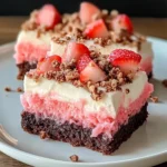 Strawberry Crunch Brownies