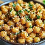 Air Fryer Garlic Parmesan Chickpeas