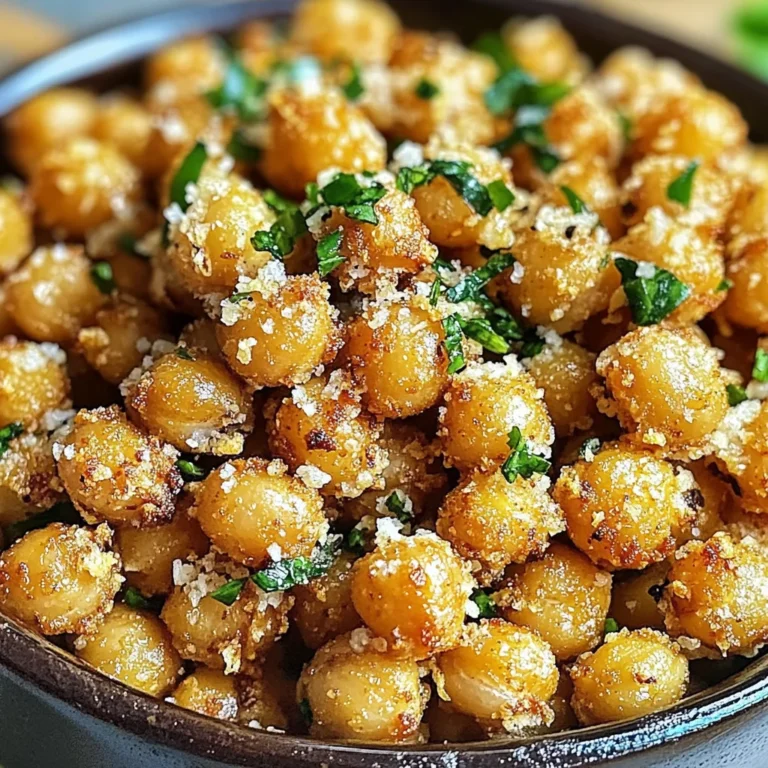 Air Fryer Garlic Parmesan Chickpeas