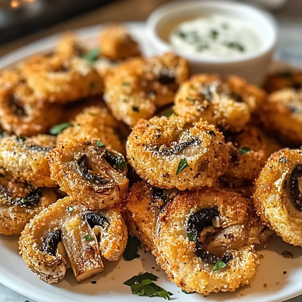 Air Fryer Ranch Mushrooms