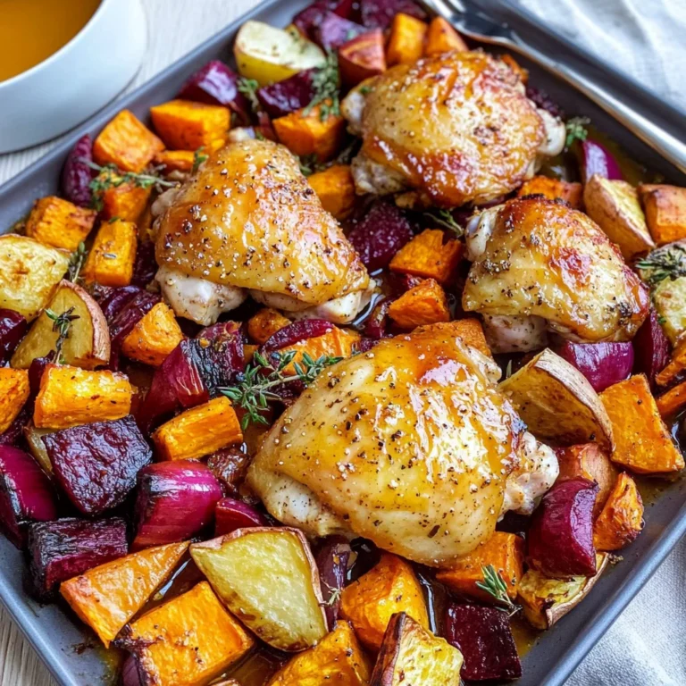 Apple Cider Chicken Thighs with Root Vegetables