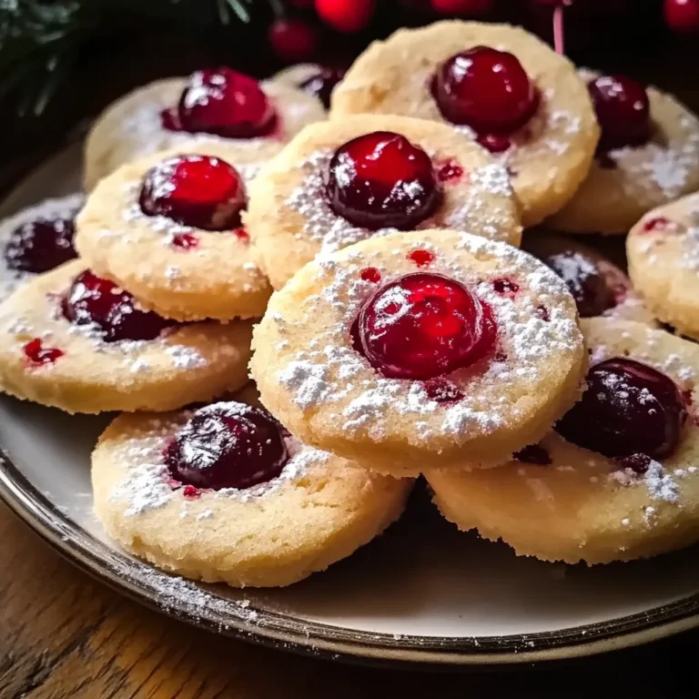 Christmas Maraschino Cherry Shortbread Cookies