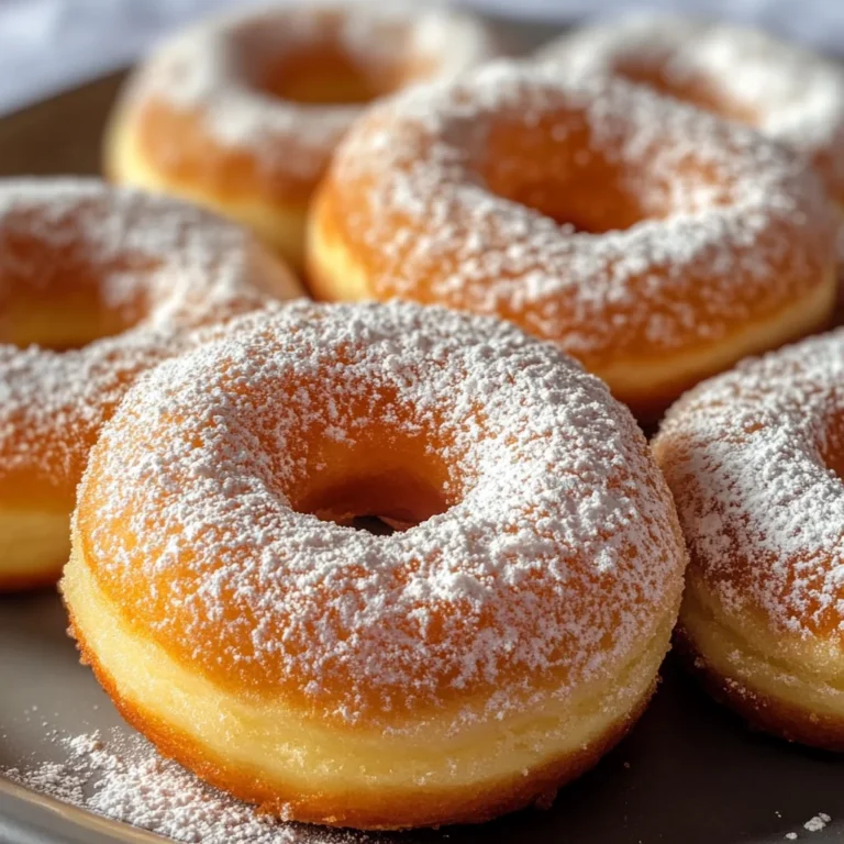 Fluffy Yeast-Raised Vegan Doughnuts with Powdered Sugar