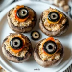 Ghoulish Stuffed Mushrooms