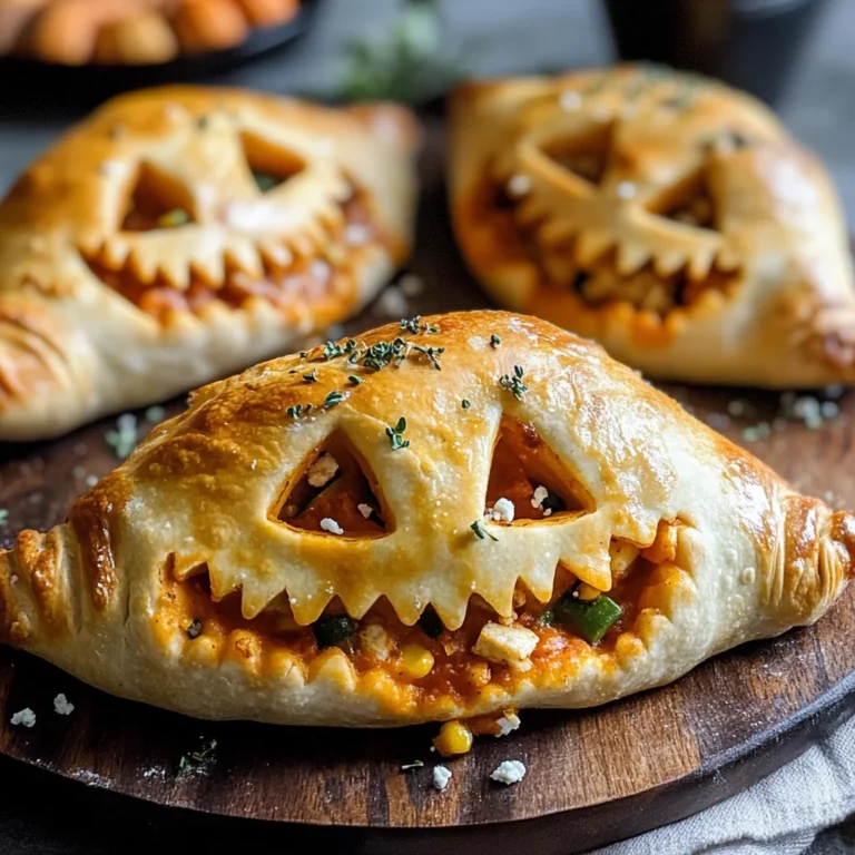Jack-O’-Lantern Calzones