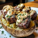 Loaded Baked Potato Steak Bites