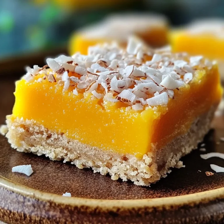 Mango Coconut Oat Shortbread Bars