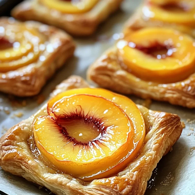 Mini Peach Tarts with Puff Pastry