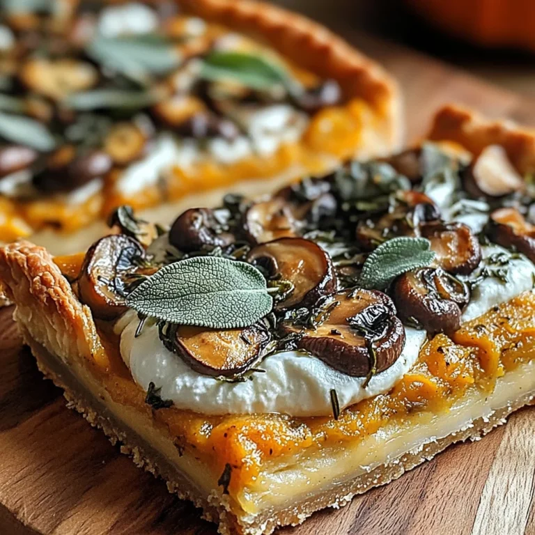 Pumpkin Sage & Mushroom Tart