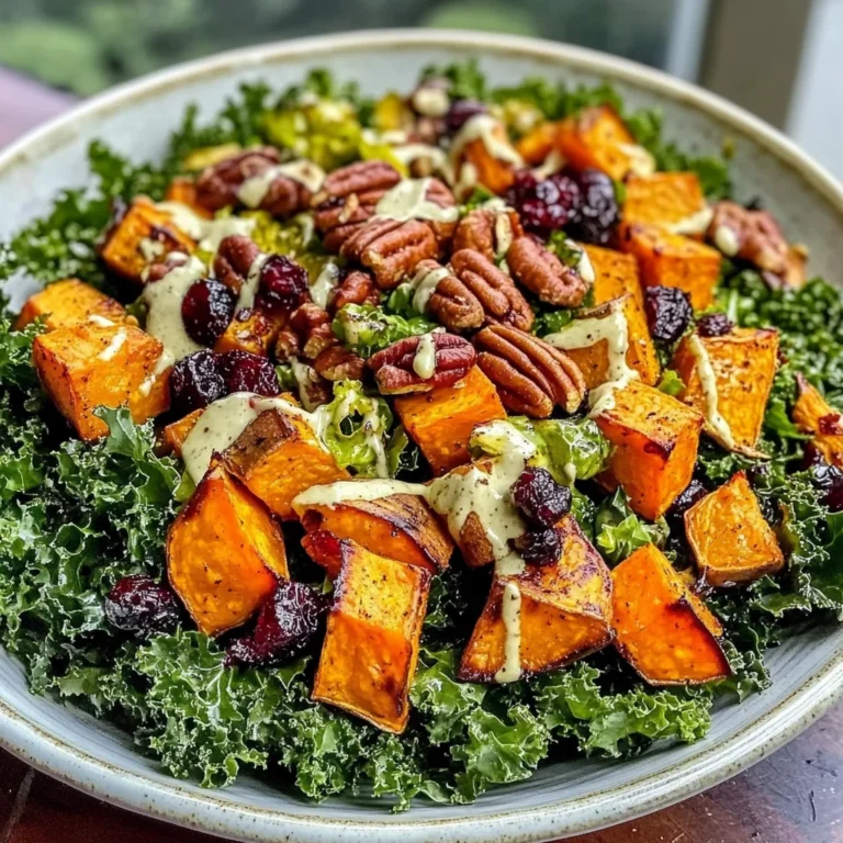Roasted Sweet Potato Kale Salad
