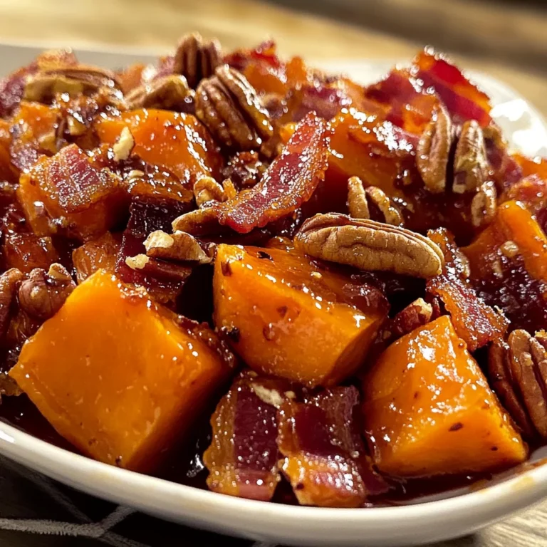 Savory Candied Yams Turkey Bacon Pecans