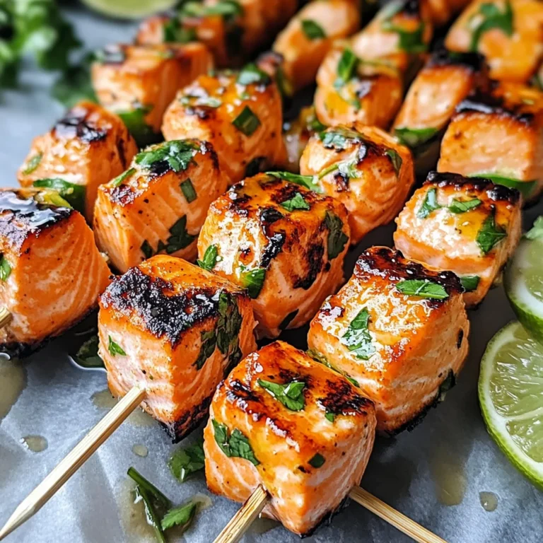 Savory Citrus & Garlic Salmon Skewers in 15 Minutes