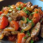 Savory Lamb Liver with Onion and Tomato