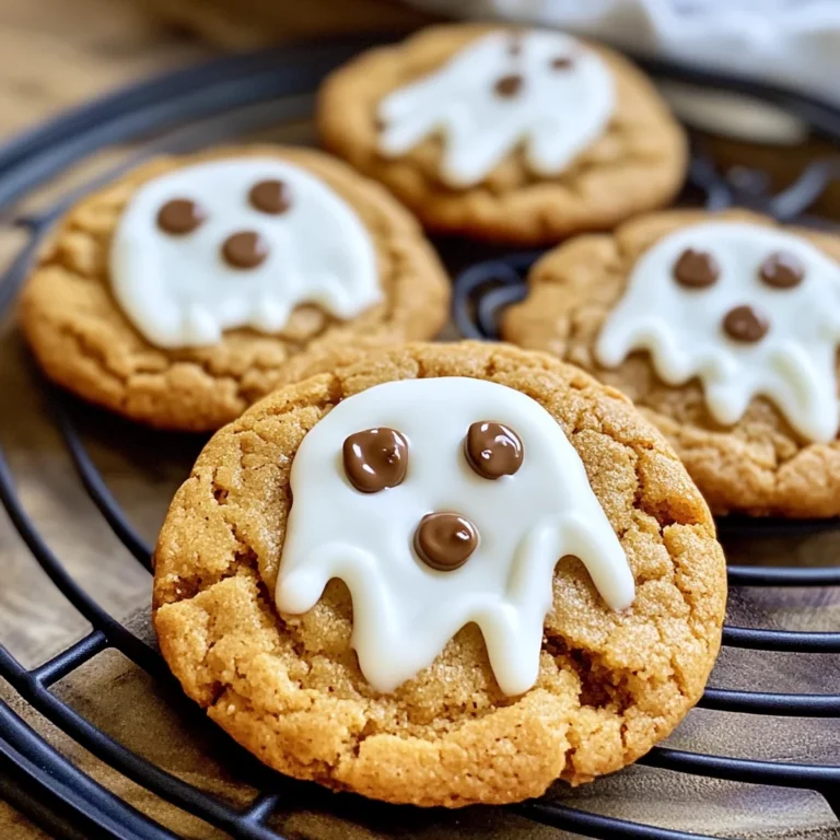 Spooky Ghost Brown Butter Pumpkin Cookies