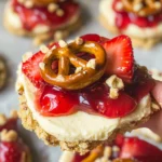 Strawberry Pretzel Pie Cookies