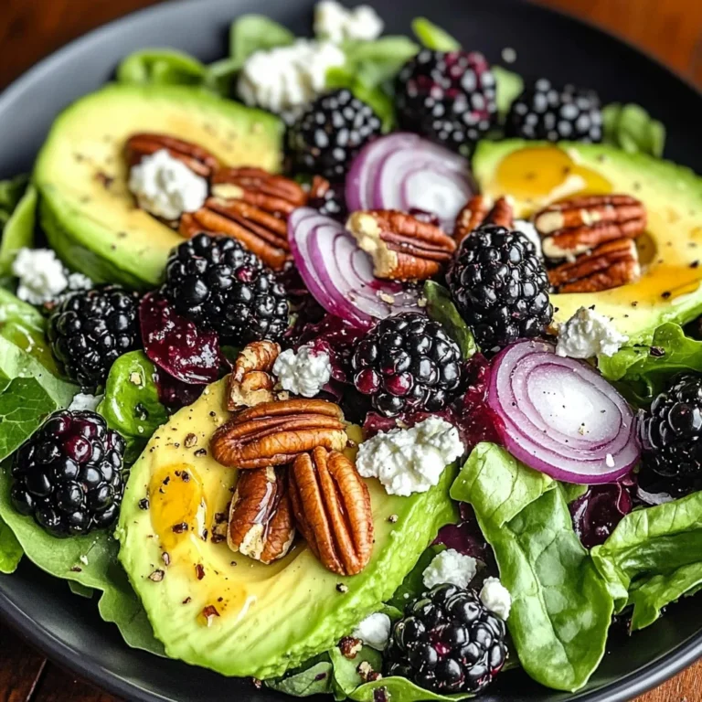 Blackberry & Avocado Salad with Honey Lemon Vinaigrette