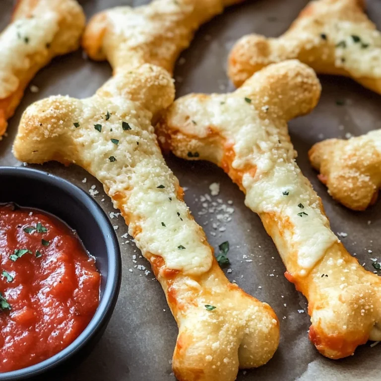 Cheesy Halloween Breadstick Bones