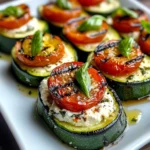 Grilled Zucchini Rollups with Lemon-Basil Ricotta & Slow Roasted Tomatoes