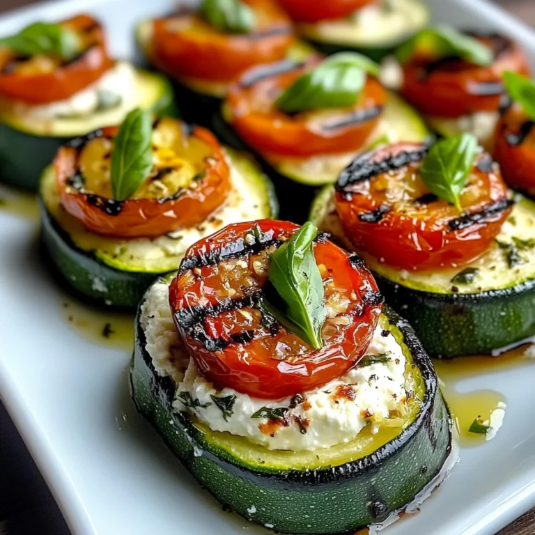 Grilled Zucchini Rollups with Lemon-Basil Ricotta & Slow Roasted Tomatoes