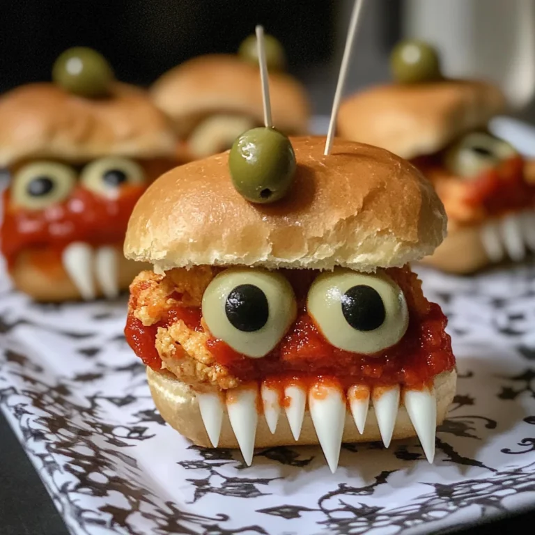 Halloween Chicken Parm Sliders
