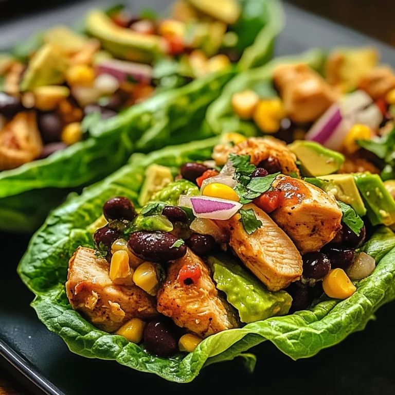 Honey Lime Chicken & Avocado Lettuce Cups