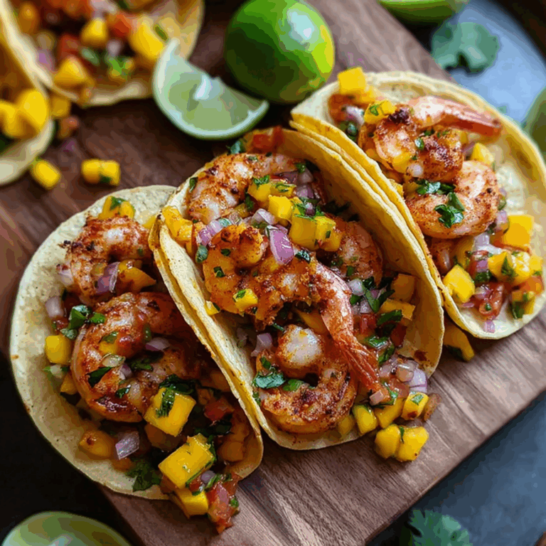 Spicy Shrimp Tacos with Mango Salsa