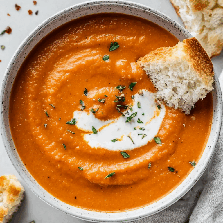 Creamy Vegan Tomato and Cauliflower Bisque
